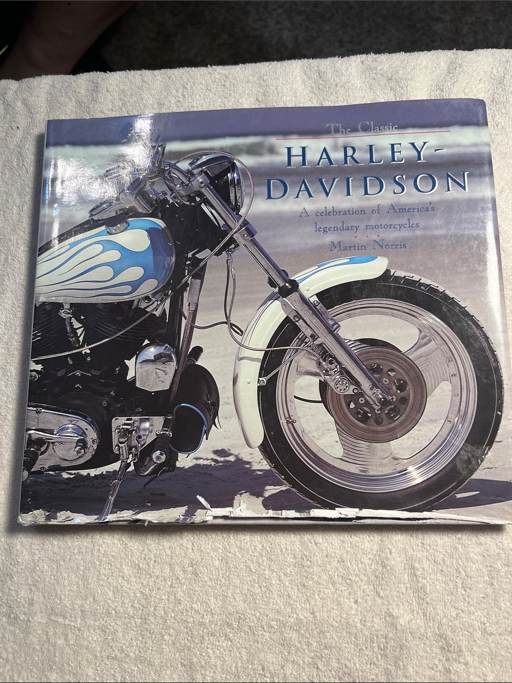 Harley-Davidson Coffee Table Book - Blue & White Motorcycle Cover